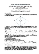 Đề thi chọn giáo viên dạy giỏi cấp huyện năm học 2016 - 2017